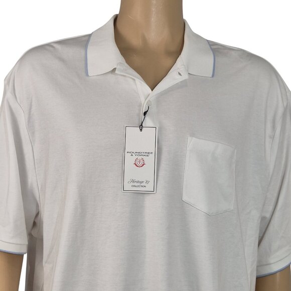 Roundtree & Yorke Other - Roundtree Yorke Heritage Collection Polo Shirt White short Sleeve Size XXL (32)